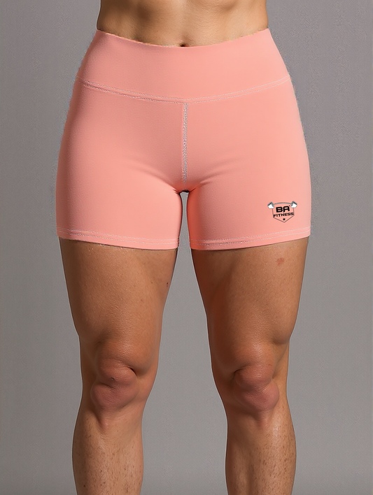Women's High-Performance Yoga Shorts Rose Bud front