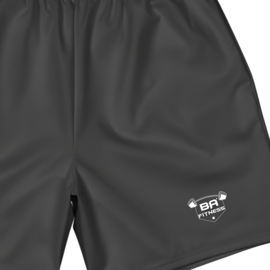 men's recycled athletic shorts grey front