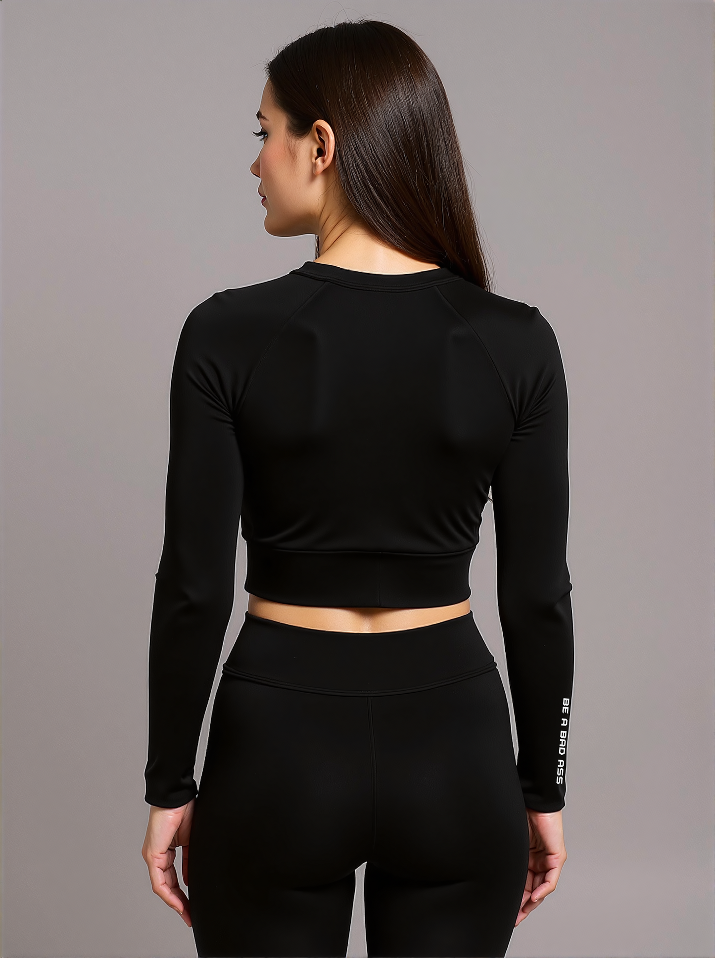 Recycled Long-Sleeve Crop Top