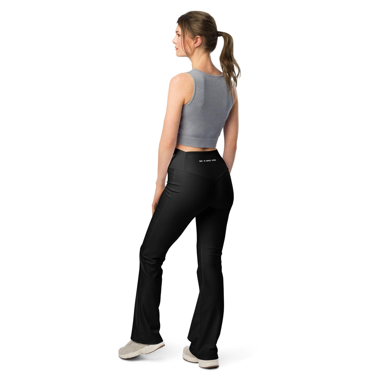 flare leggings black back - basquaredfitness