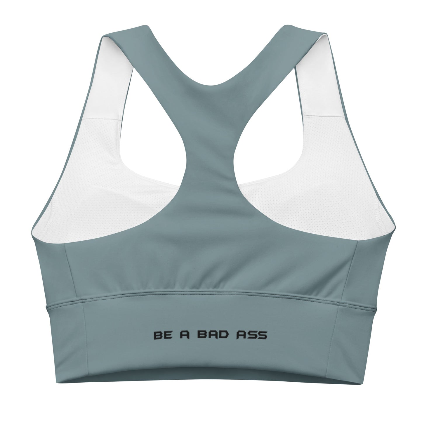 recycled longline sports bra gothic back - basquaredfitness