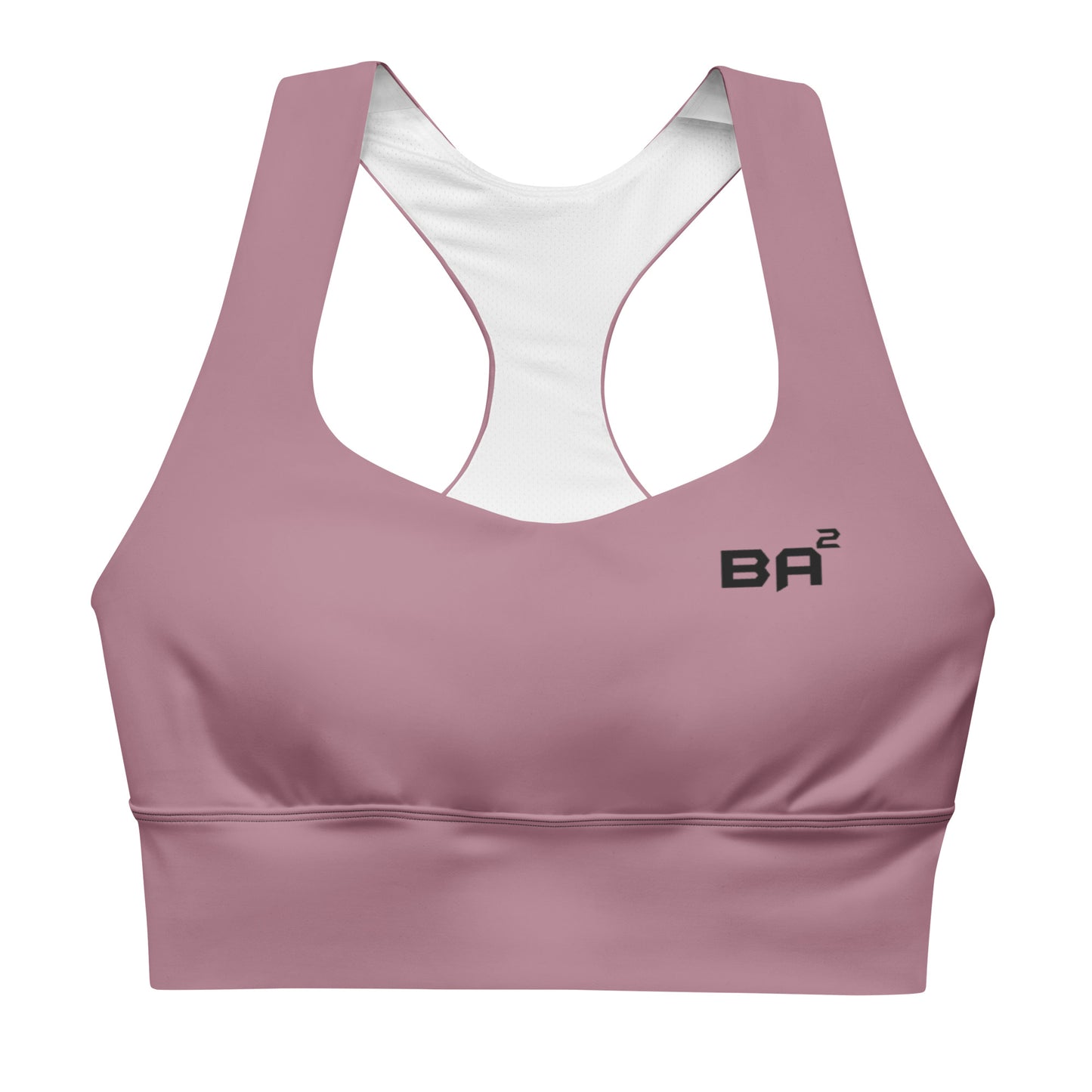 recycled longline sports bra tapestry front - basquaredfitness