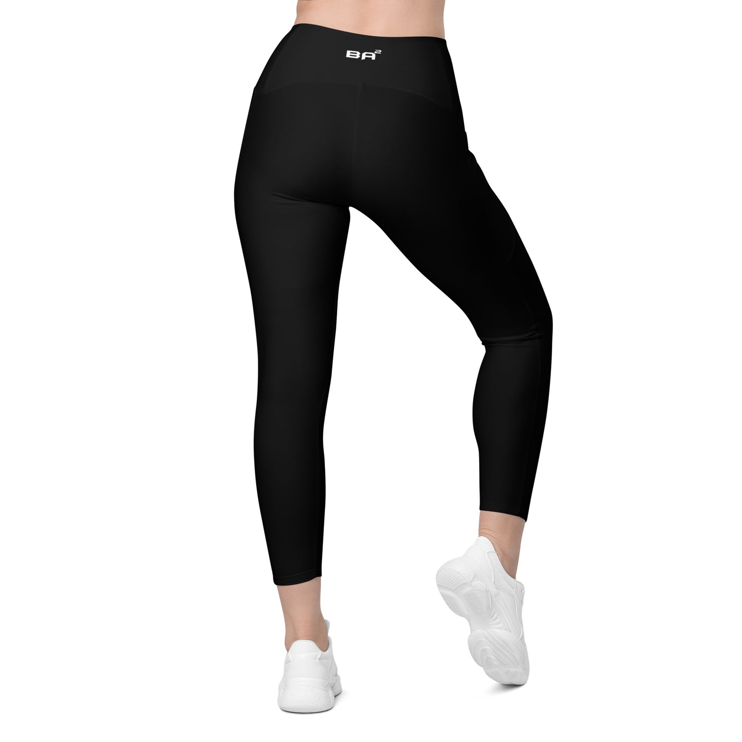 recycled leggings with pockets black back - basquaredfitness