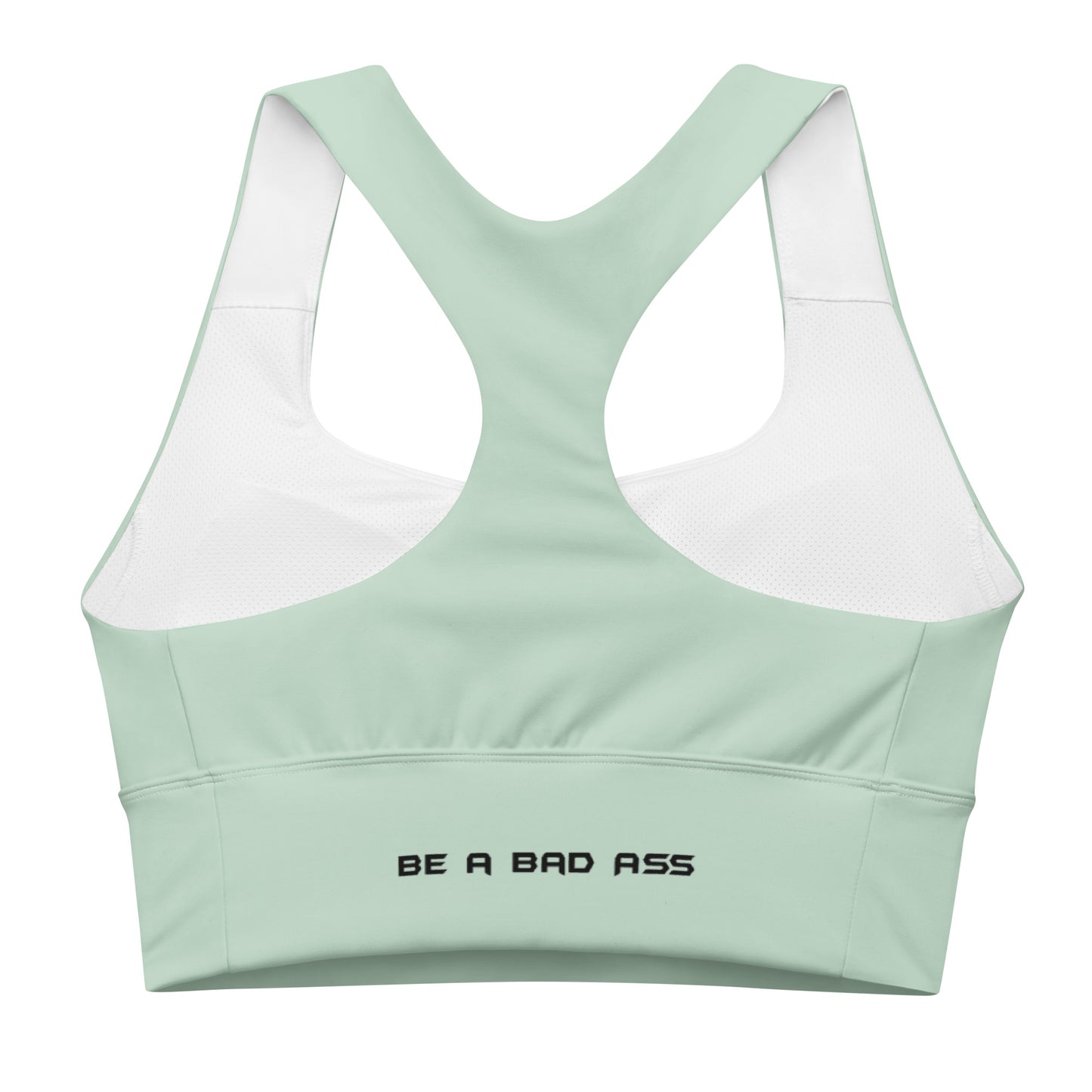 recycled longline sports bra edgewater back - basquaredfitness