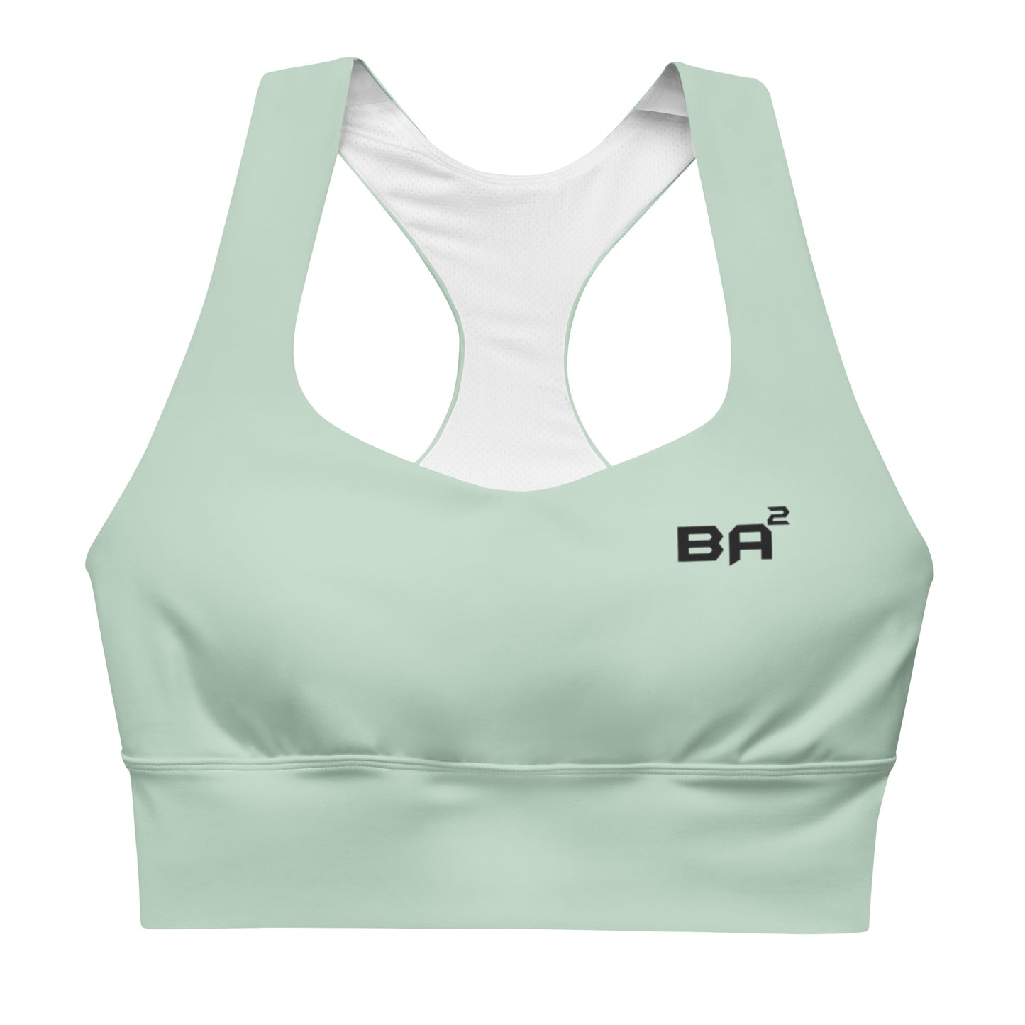 recycled longline sports bra edgewater front - basquaredfitness