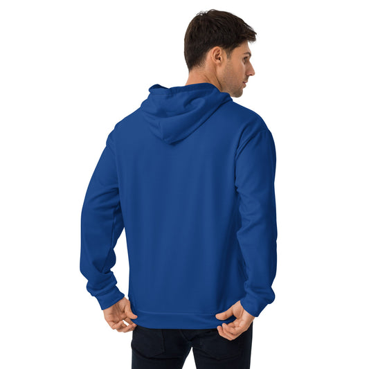 recycled unisex hoodie dark cerulean back - basquaredfitness