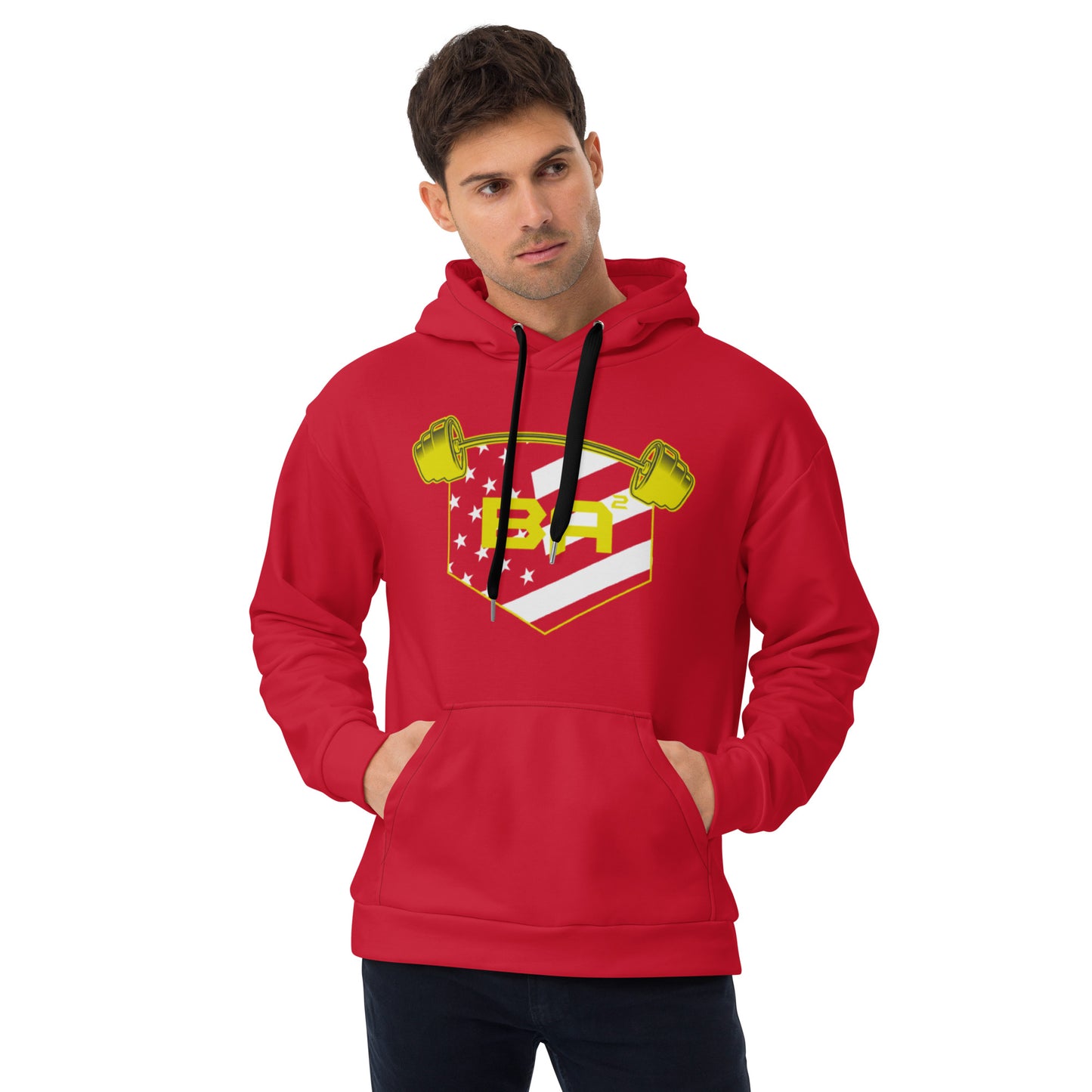 recycled unisex hoodie red marines - basquaredfitness