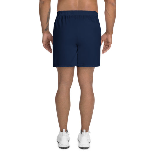 men's recycled athletic shorts navy back - basquaredfitness