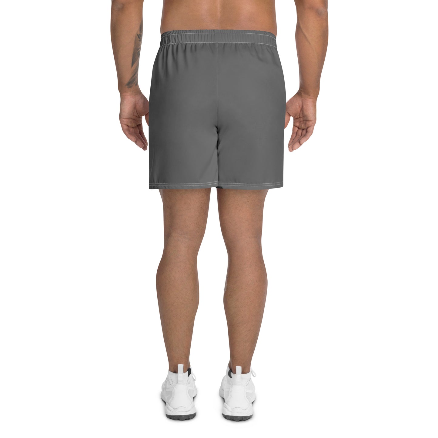 men's recycled athletic shorts grey back - basquaredfitness