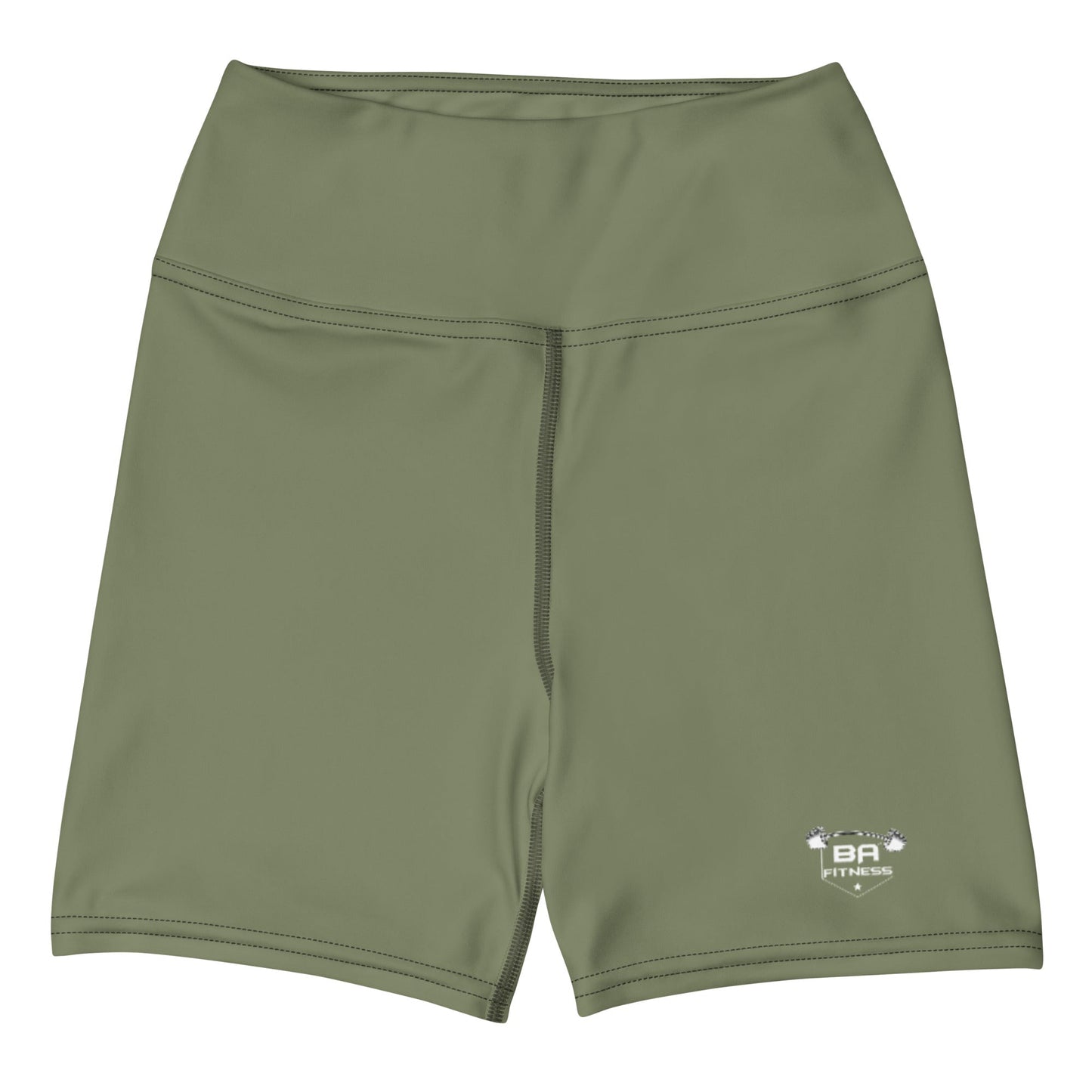 yoga shorts green front - basquaredfitness