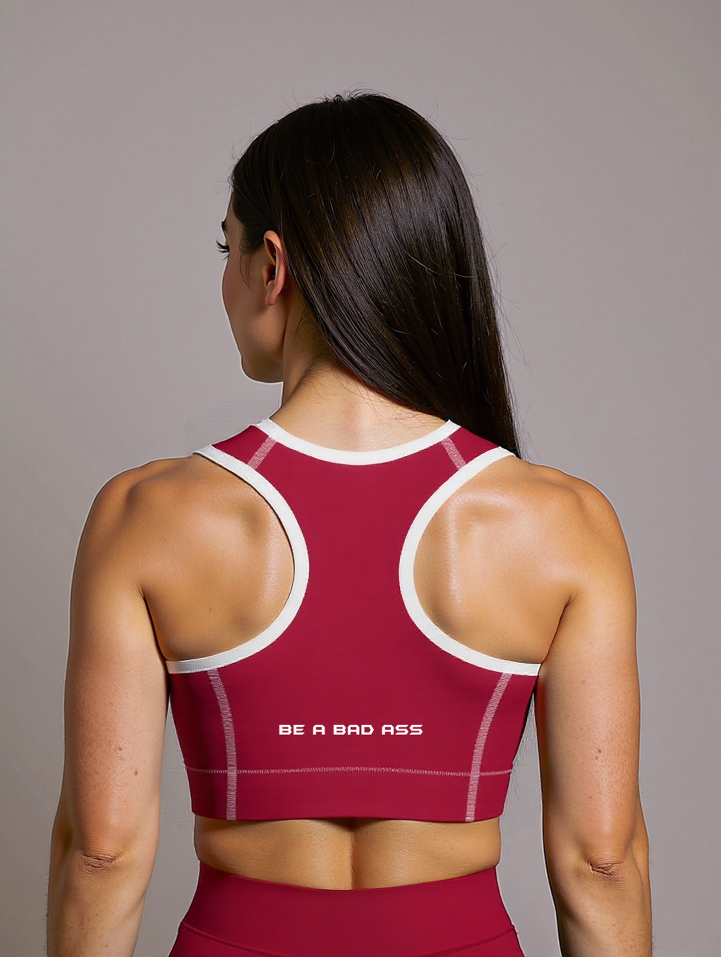 Power Squared - Core Bra Carmine Red Back