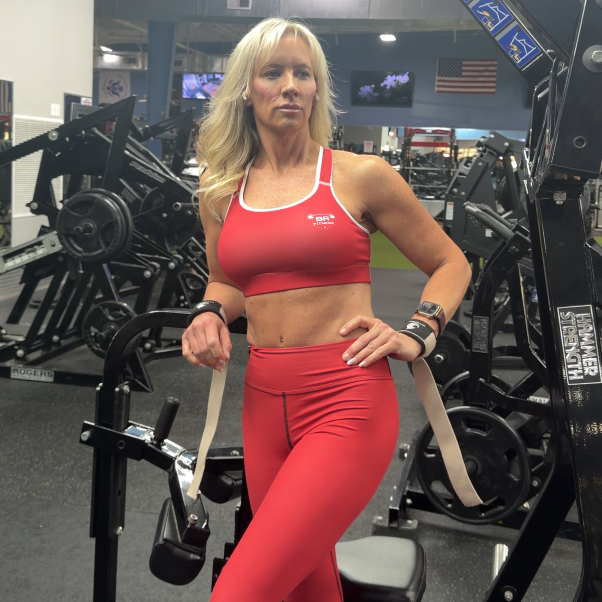 Power Squared - Core Legging Carmine Red Front