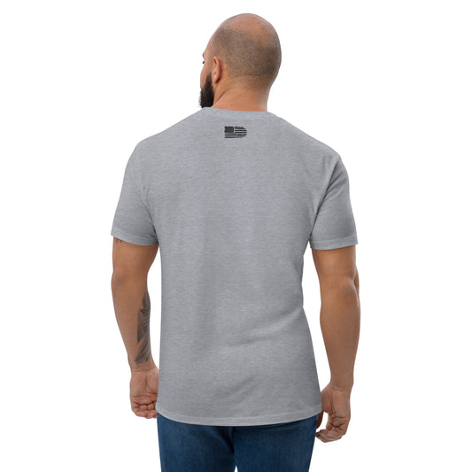 fitted t-shirt heather grey back - basquaredfitness