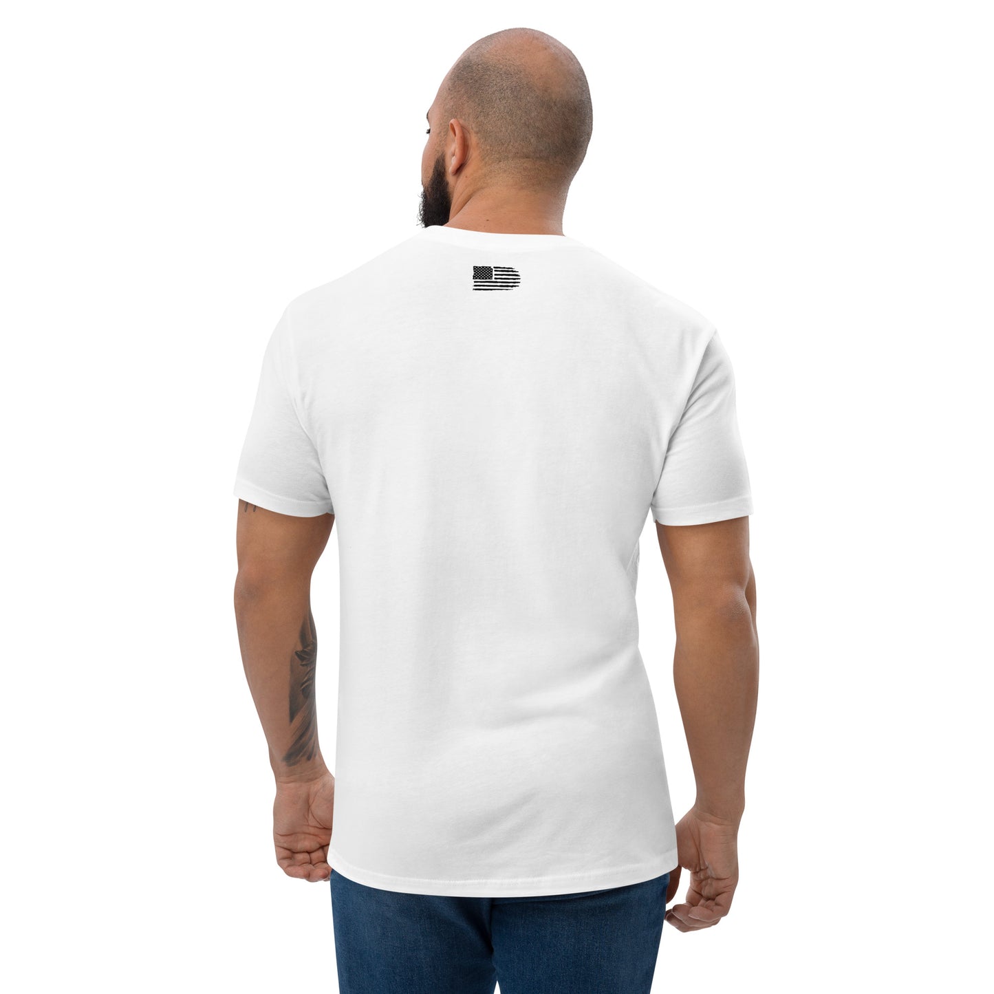 fitted t-shirt white back - basquaredfitness