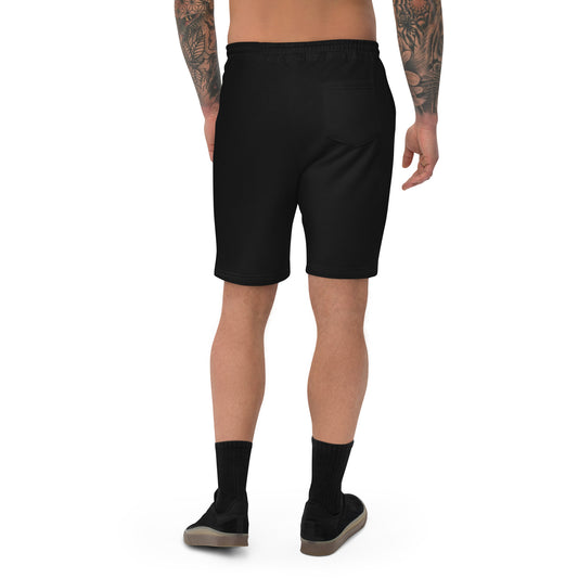 mens fleece shorts black back - basquaredfitness