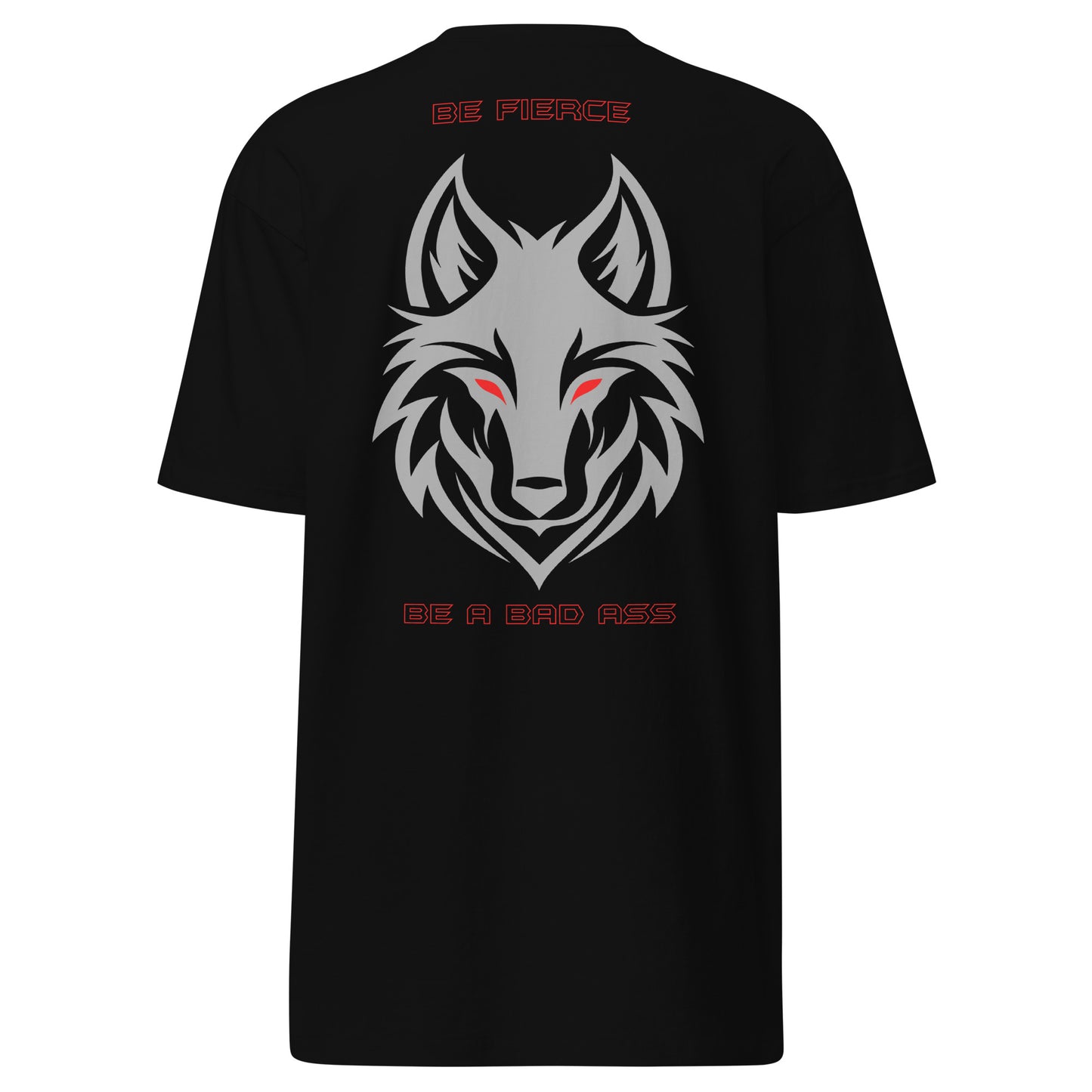 mens premium heavyweight tee black back - basquaredfitness
