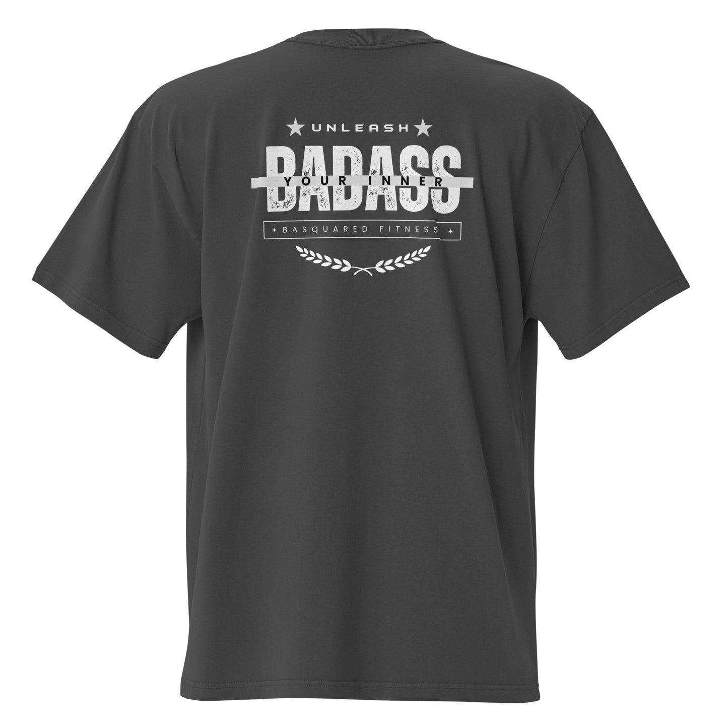 oversized faded t-shirt faded black 2 back - basquaredfitness