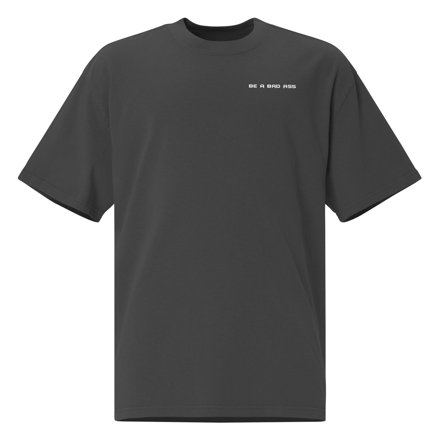 oversized faded t-shirt faded black front - basquaredfitness