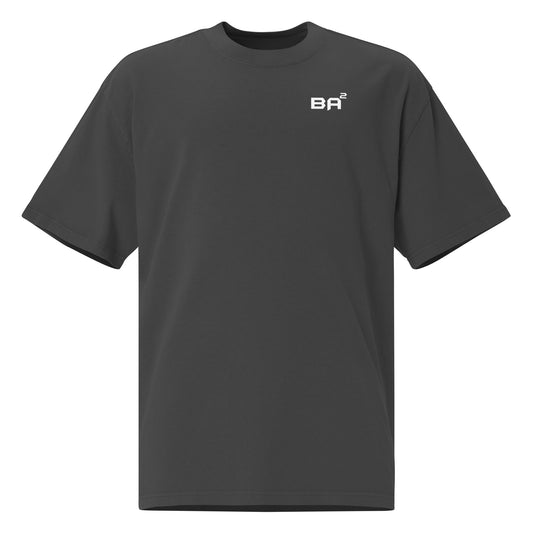 oversized faded t-shirt faded black 2 front - basquaredfitness