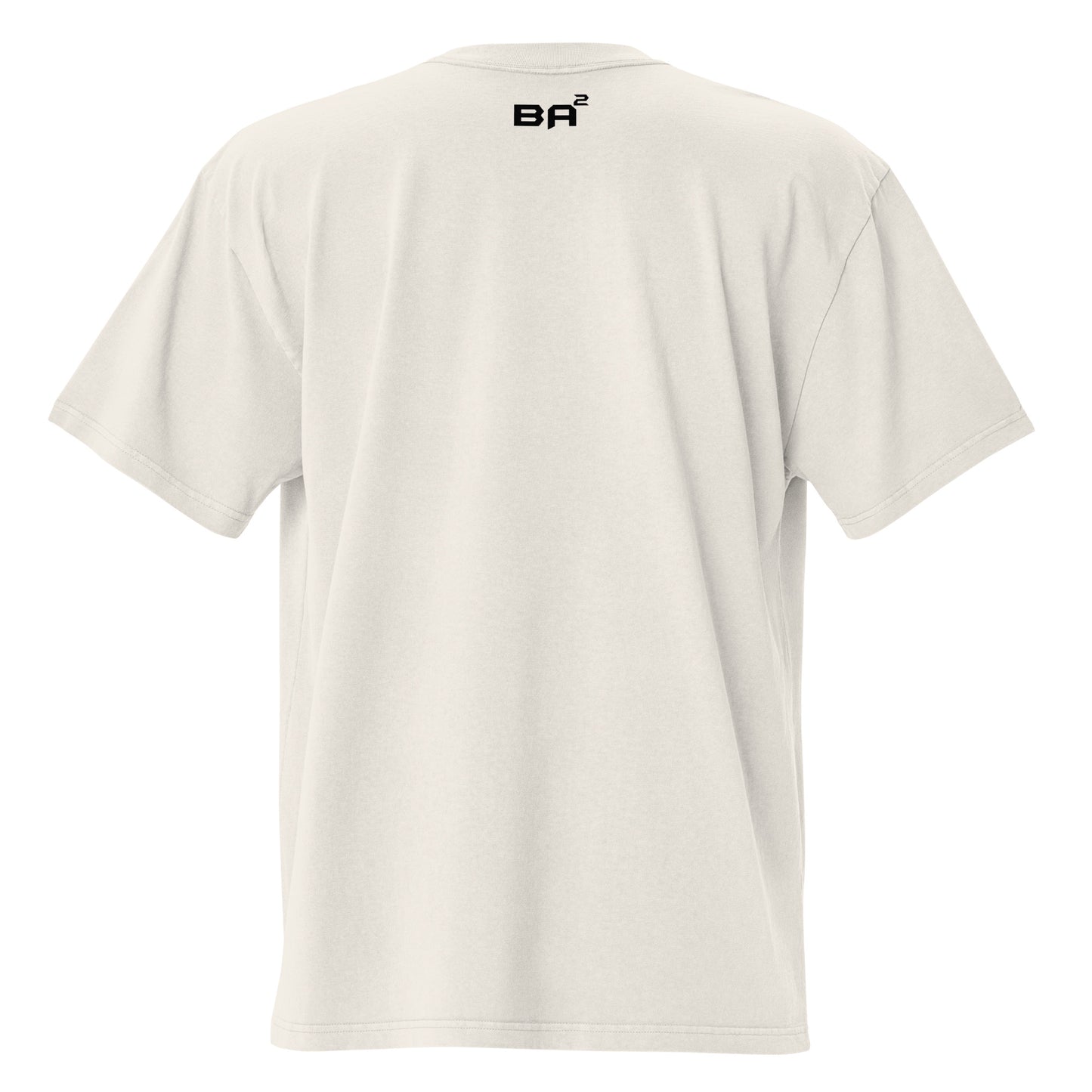 oversized faded t-shirt faded bone back - basquaredfitness