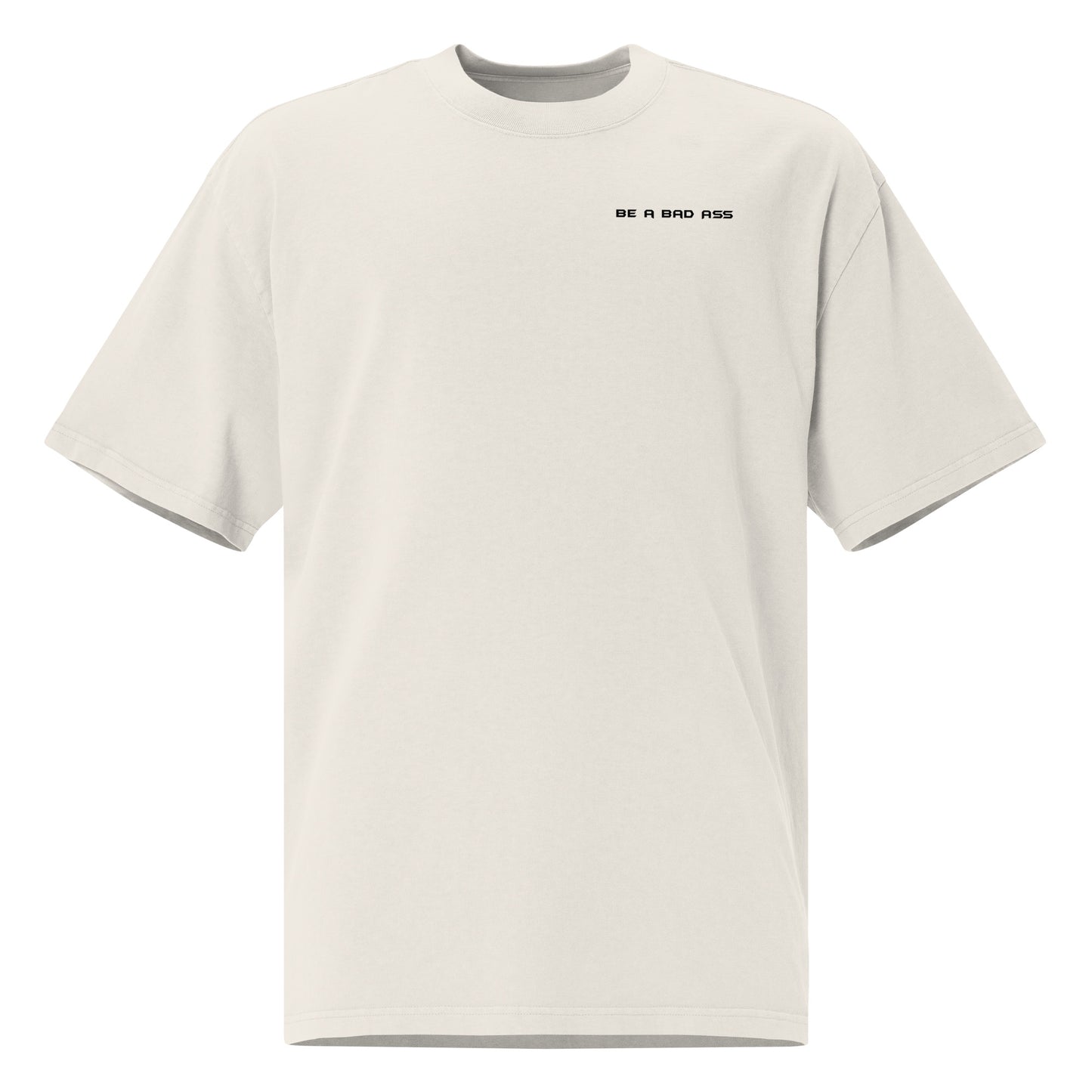oversized faded t-shirt faded bone front - basquaredfitness