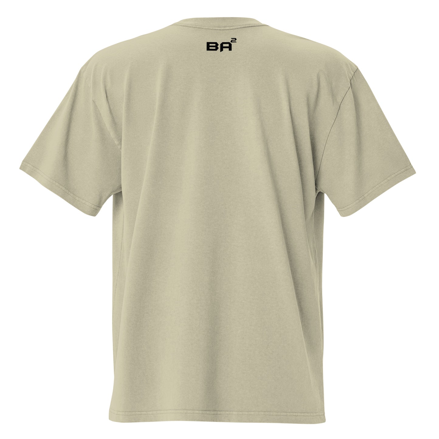 oversized faded t-shirt eucalyptus back - basquaredfitness