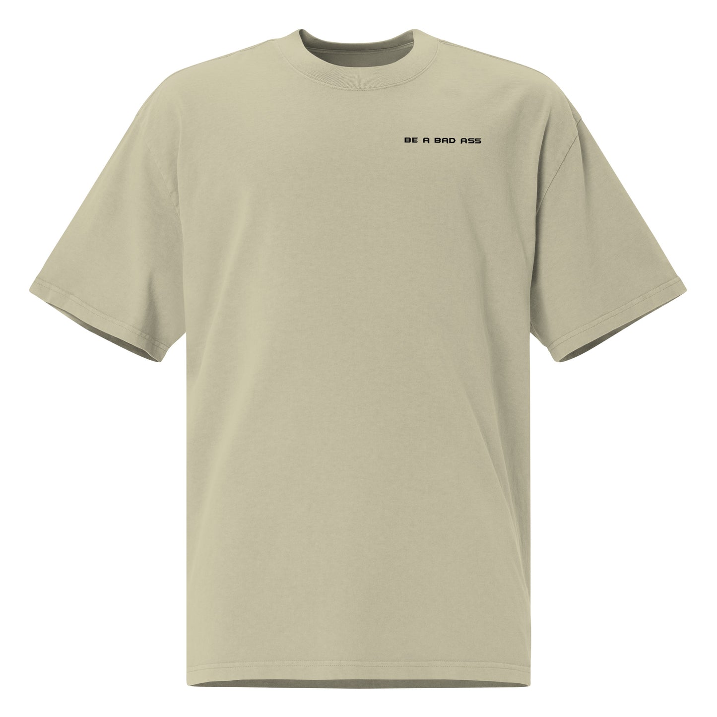 oversized faded t-shirt eucalyptus front - basquaredfitness