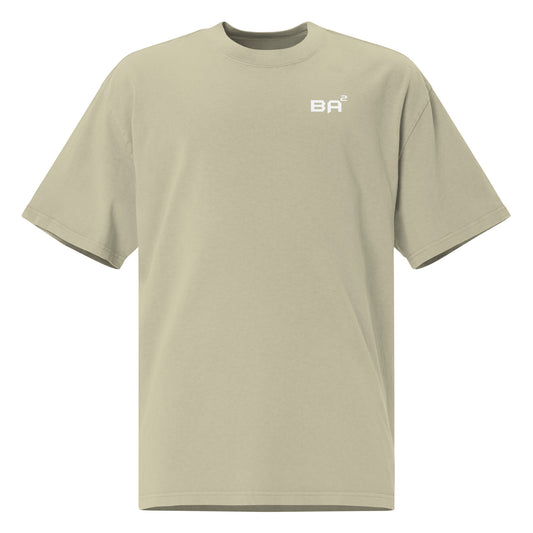 oversized faded t-shirt faded eucalyptus front - basquaredfitness