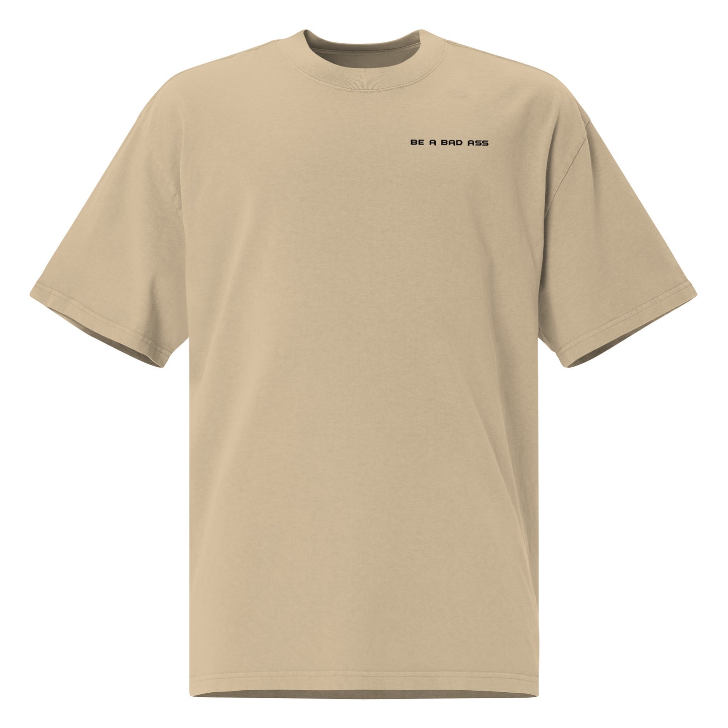 oversized faded t-shirt khaki front - basquaredfitness