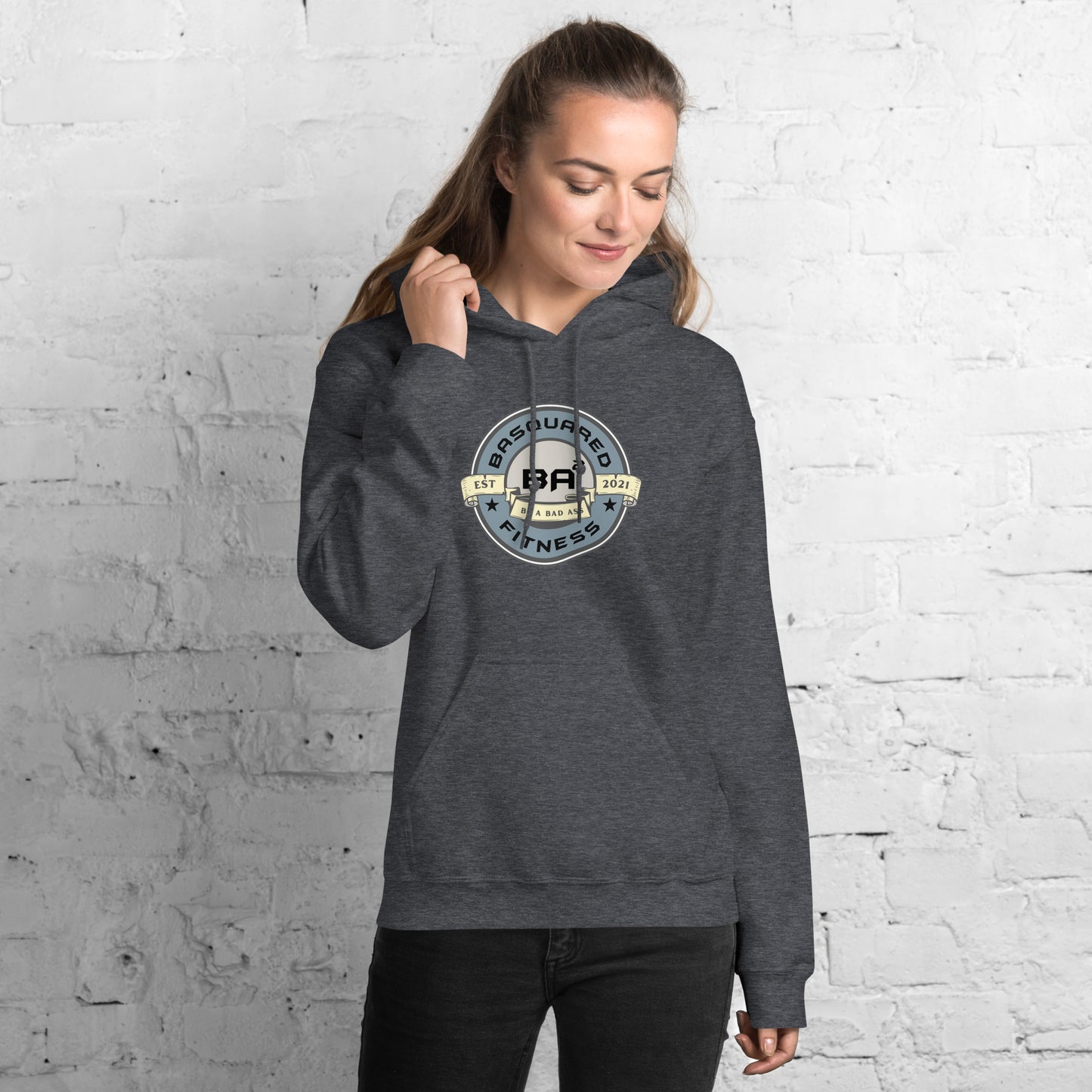 unisex heavy blend hoodie dark heather front - basquaredfitness