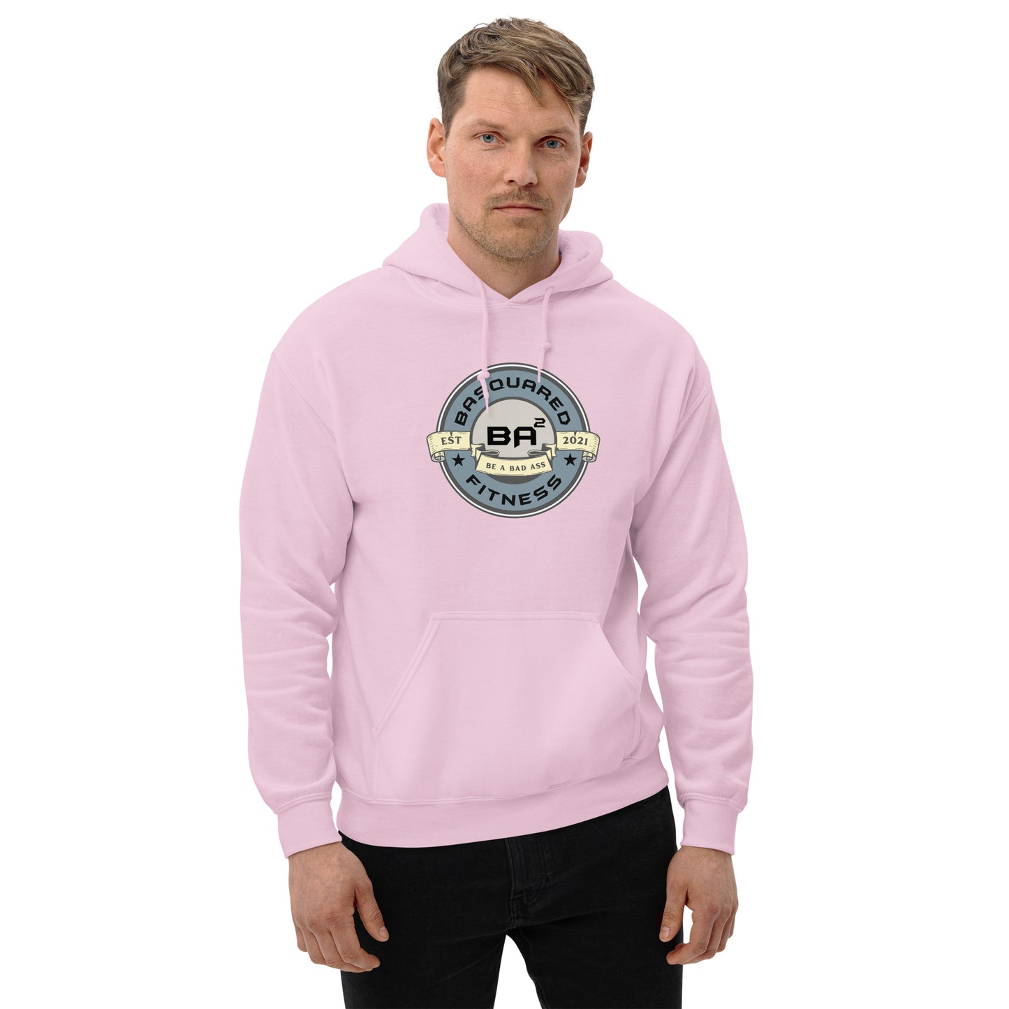 unisex heavy blend hoodie light pink front - basquaredfitness