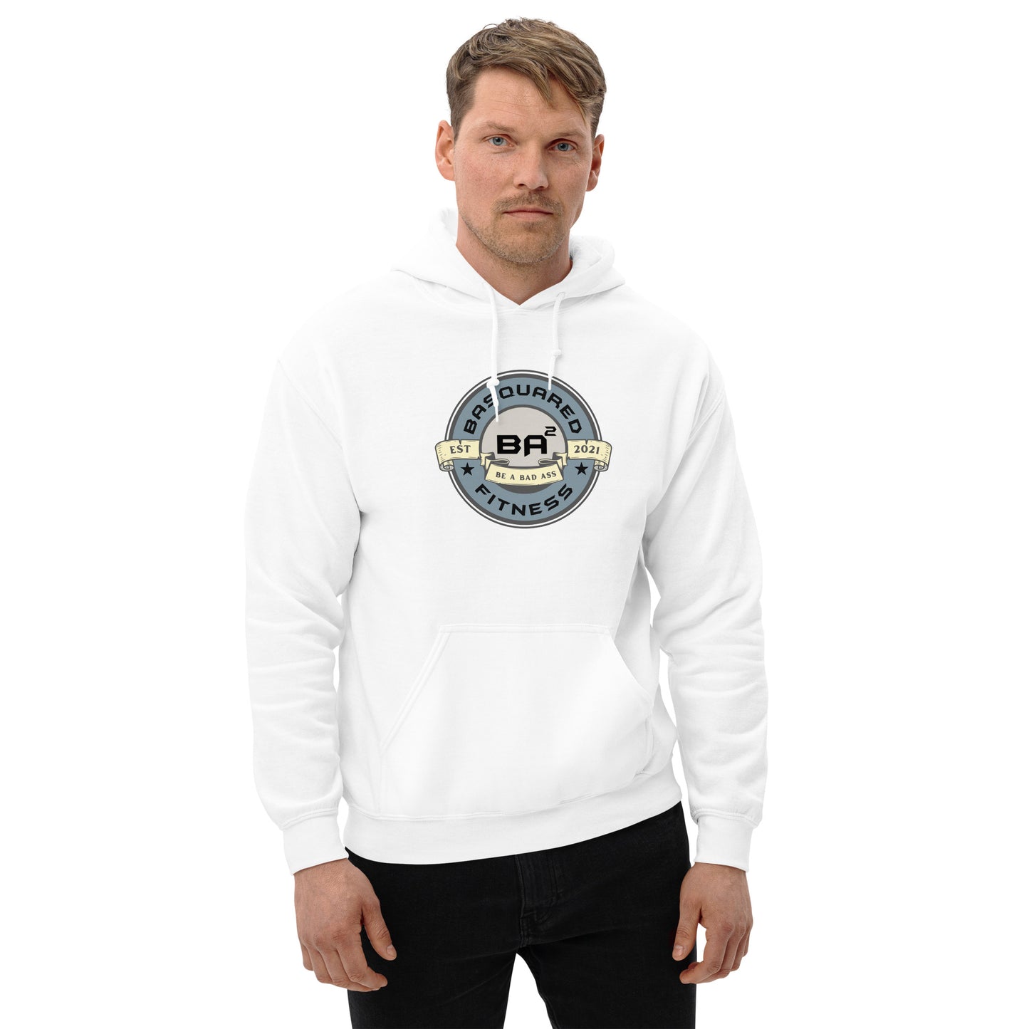 unisex heavy blend hoodie white front - basquaredfitness