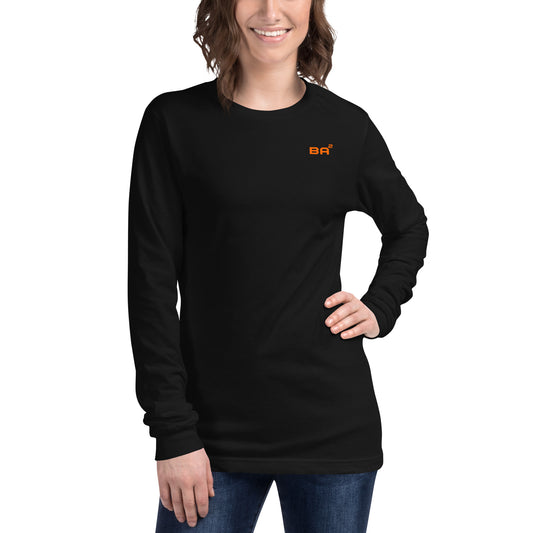 unisex long sleeve tee black front - basquaredfitness