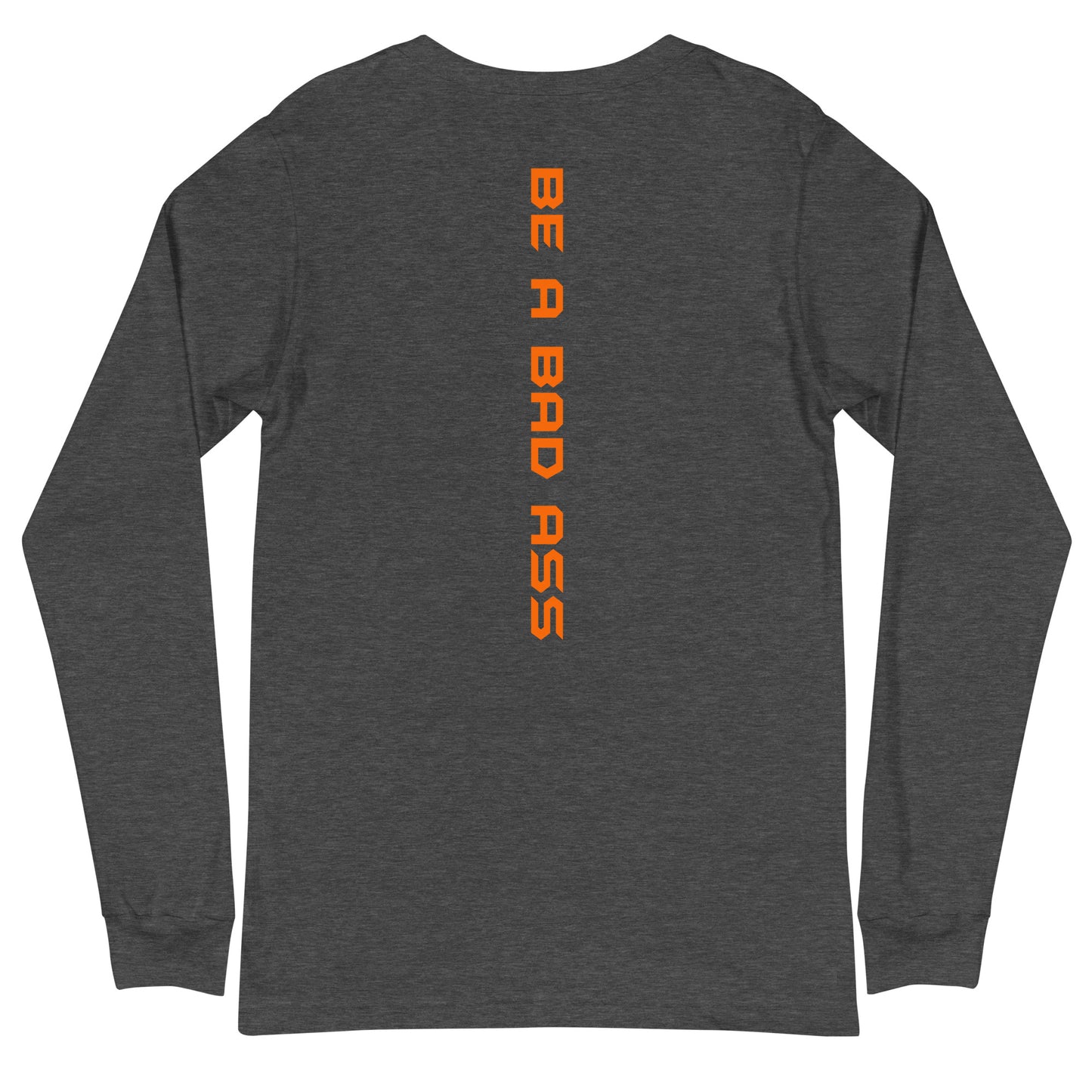 unisex long sleeve tee dark grey heather back - basquaredfitness