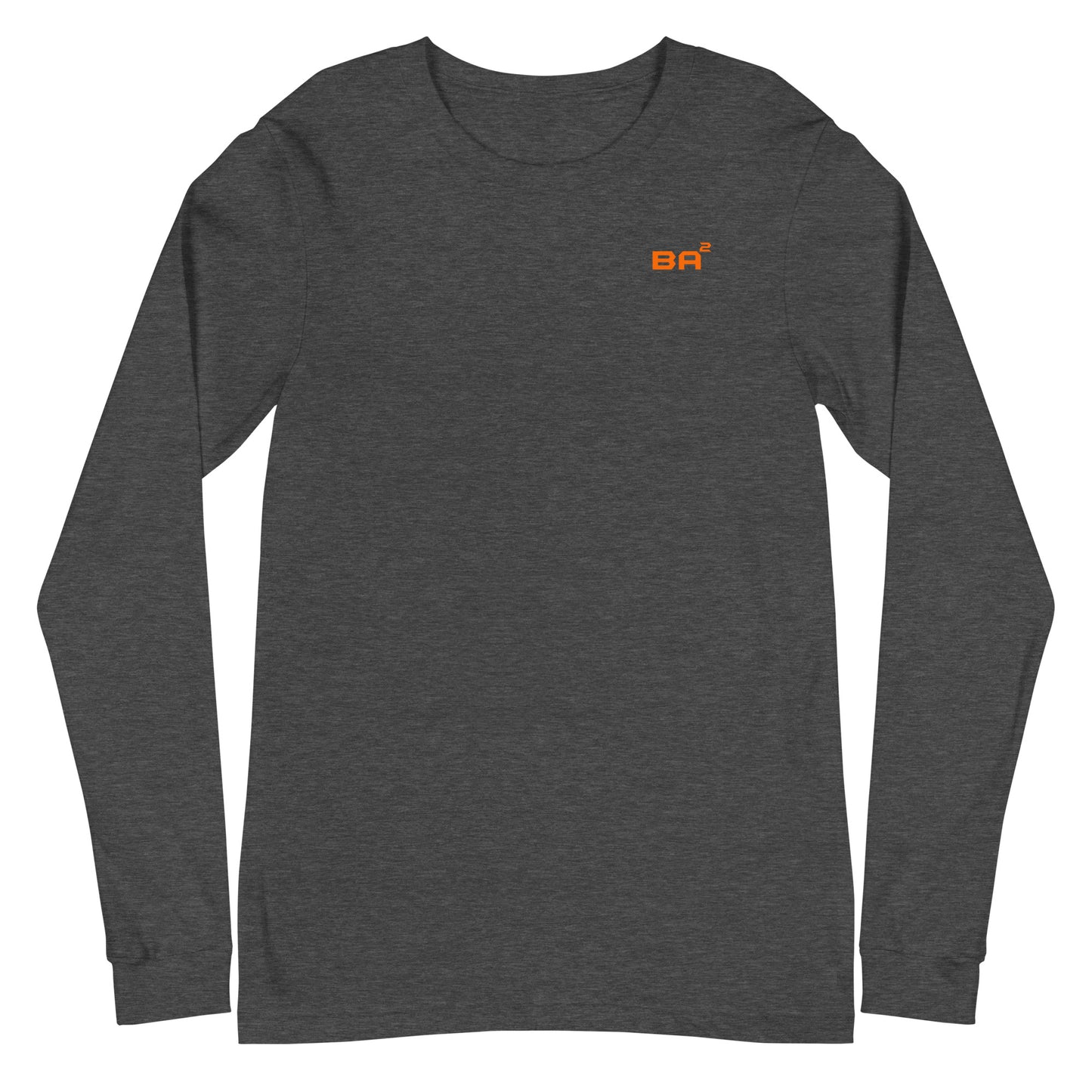 unisex long sleeve tee dark grey heather front - basquaredfitness