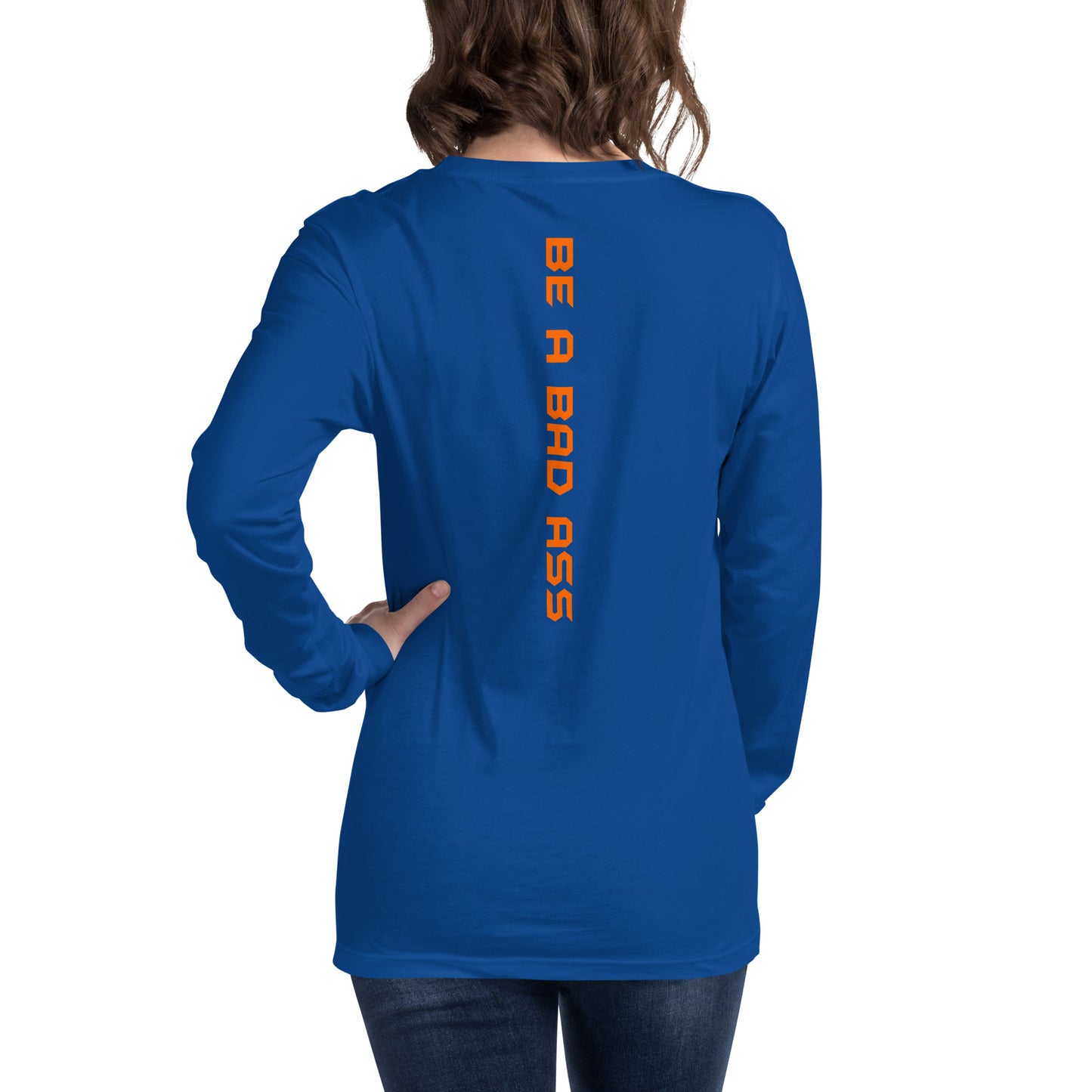 unisex long sleeve tee true royal back - basquaredfitness