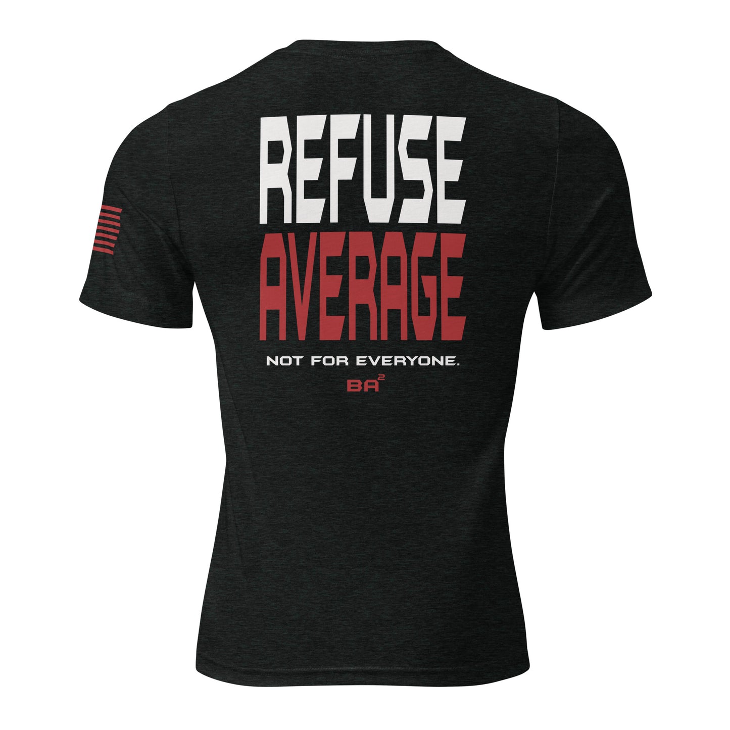BA² Refuse Average Tee Charcoal Black Back