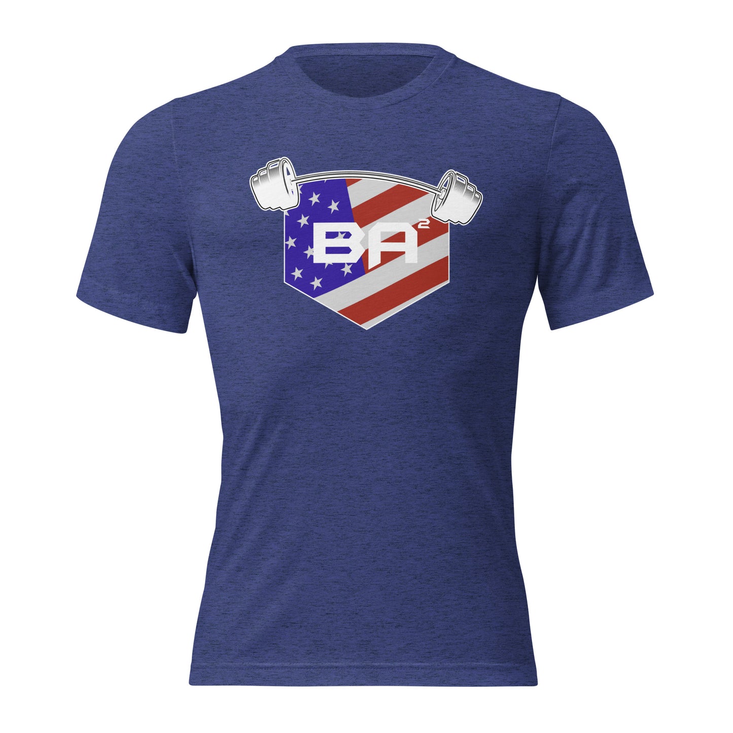 unisex tri blend t-shirt navy front - basquaredfitness