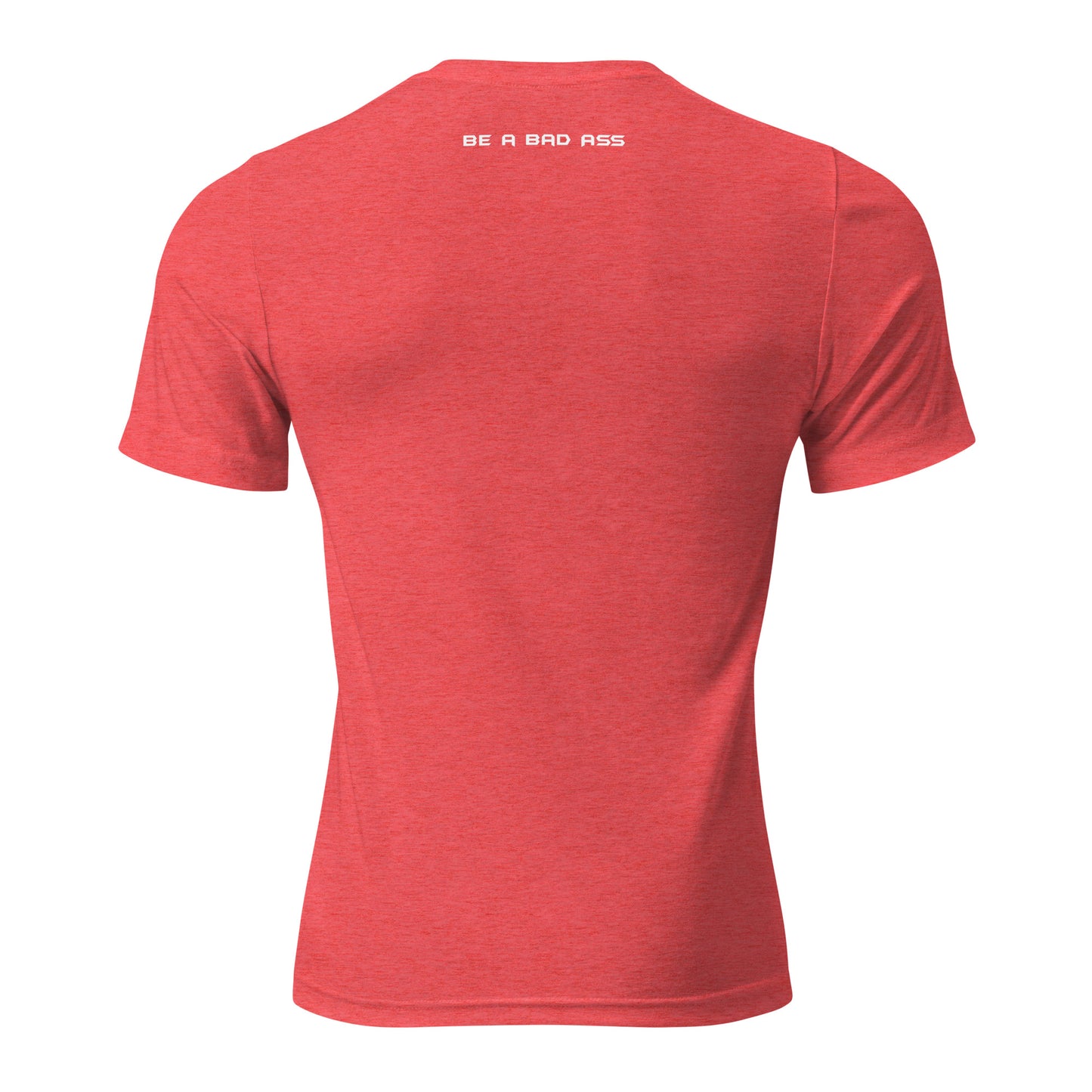 unisex tri blend t-shirt red triblend back - basquaredfitness