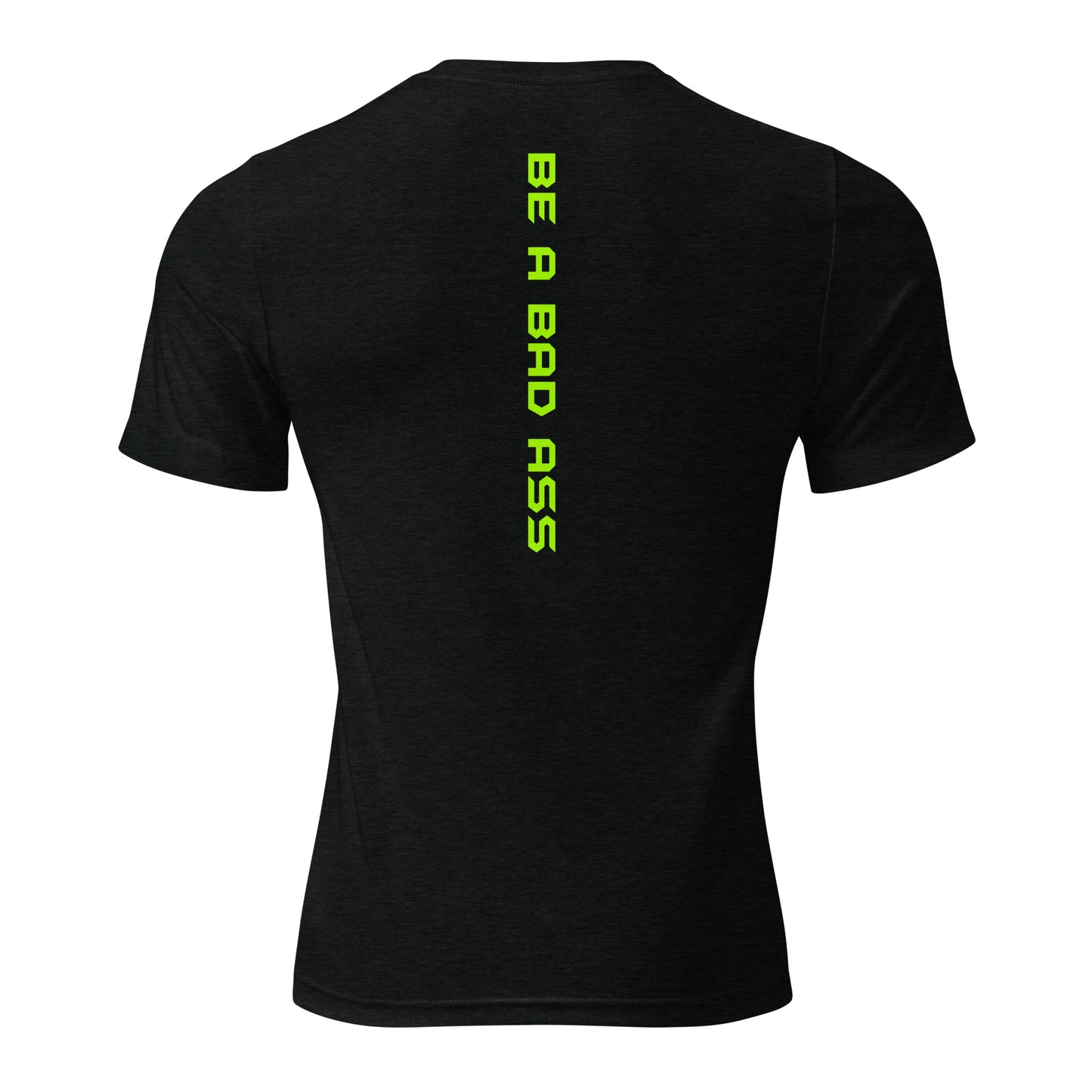 unisex tri-blend t-shirt solid black triblend back - basquaredfitness