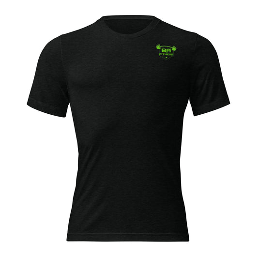 unisex tri-blend t-shirt solid black triblend front - basquaredfitness