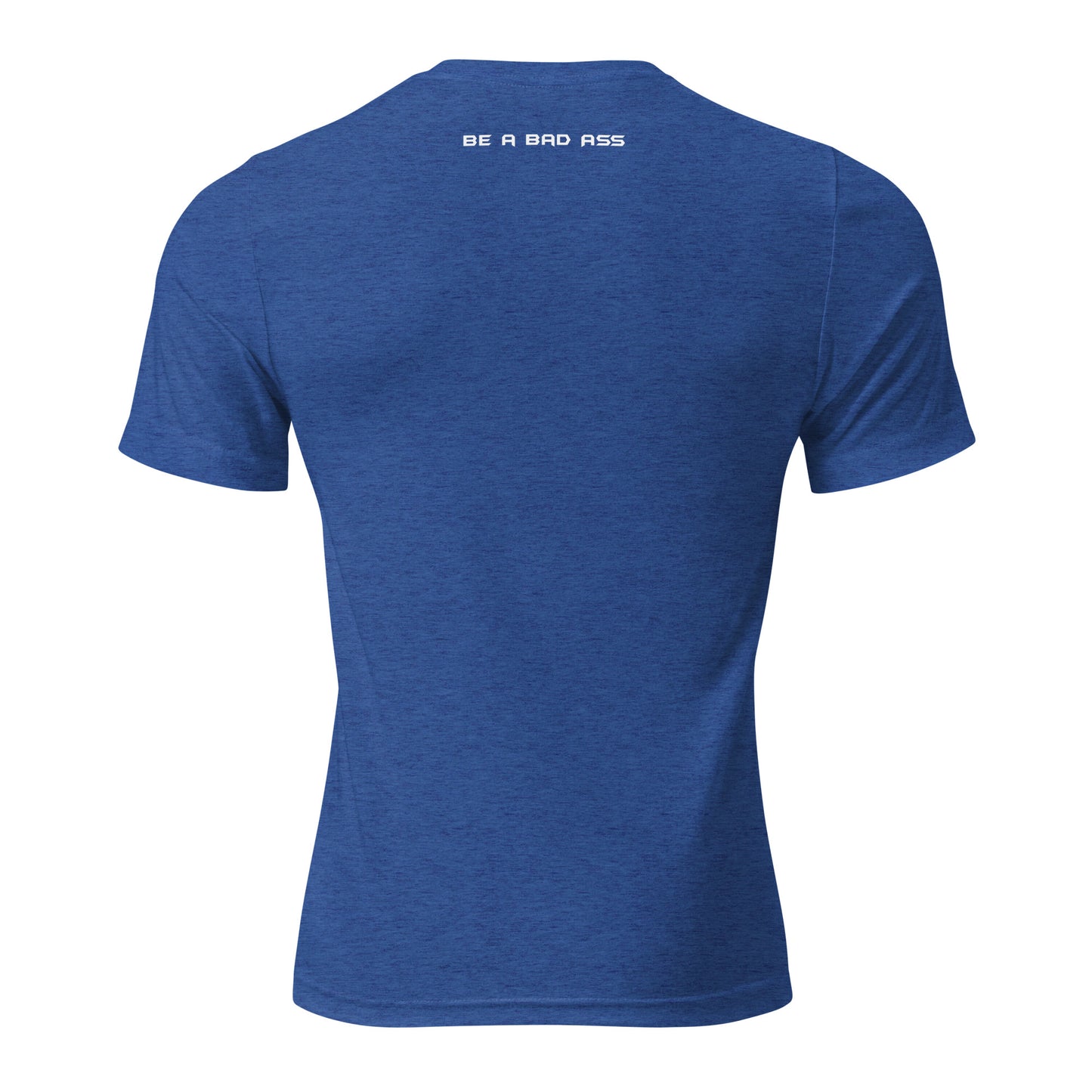 unisex tri blend t-shirt true royal back - basquaredfitness
