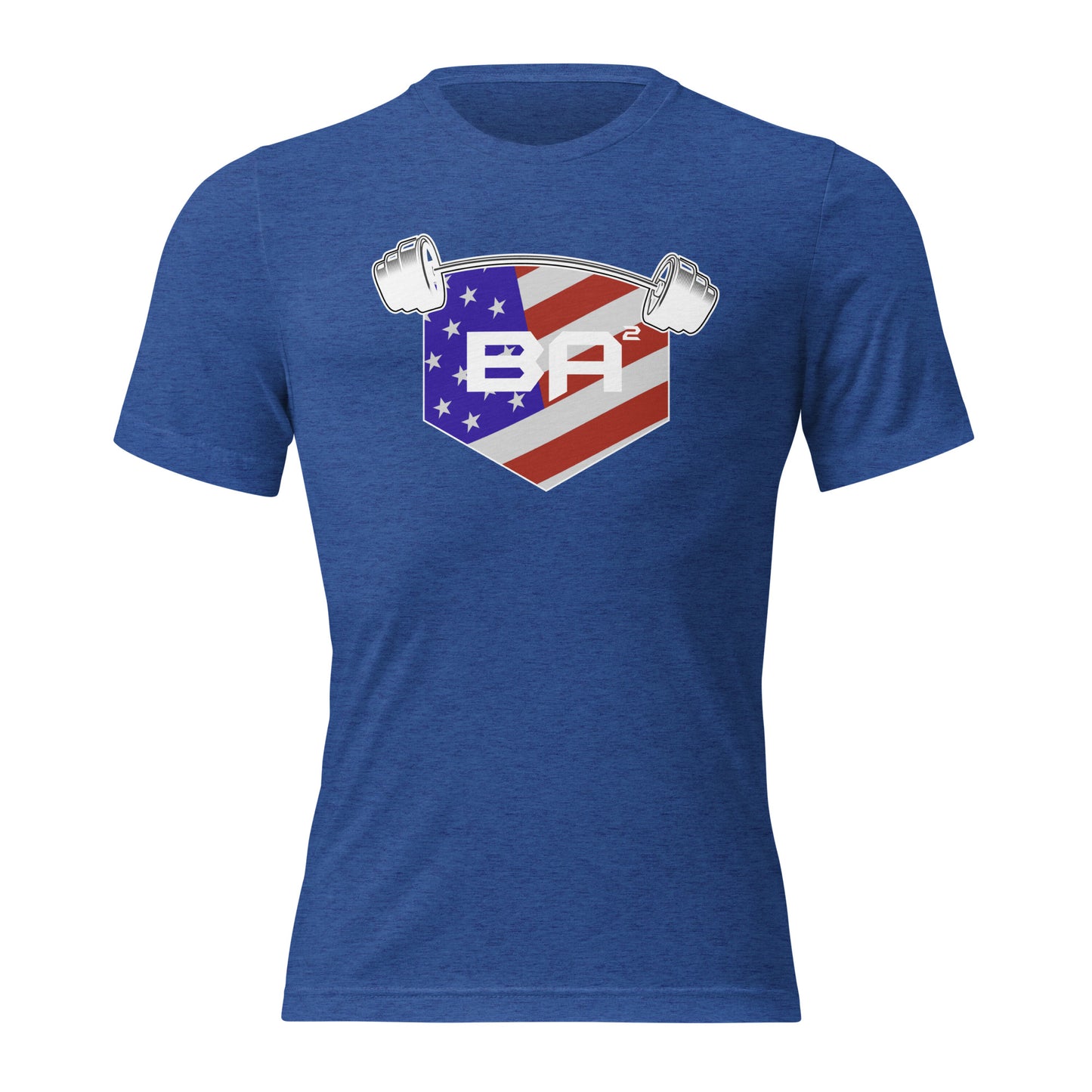 unisex tri blend t-shirt true royal front - basquaredfitness