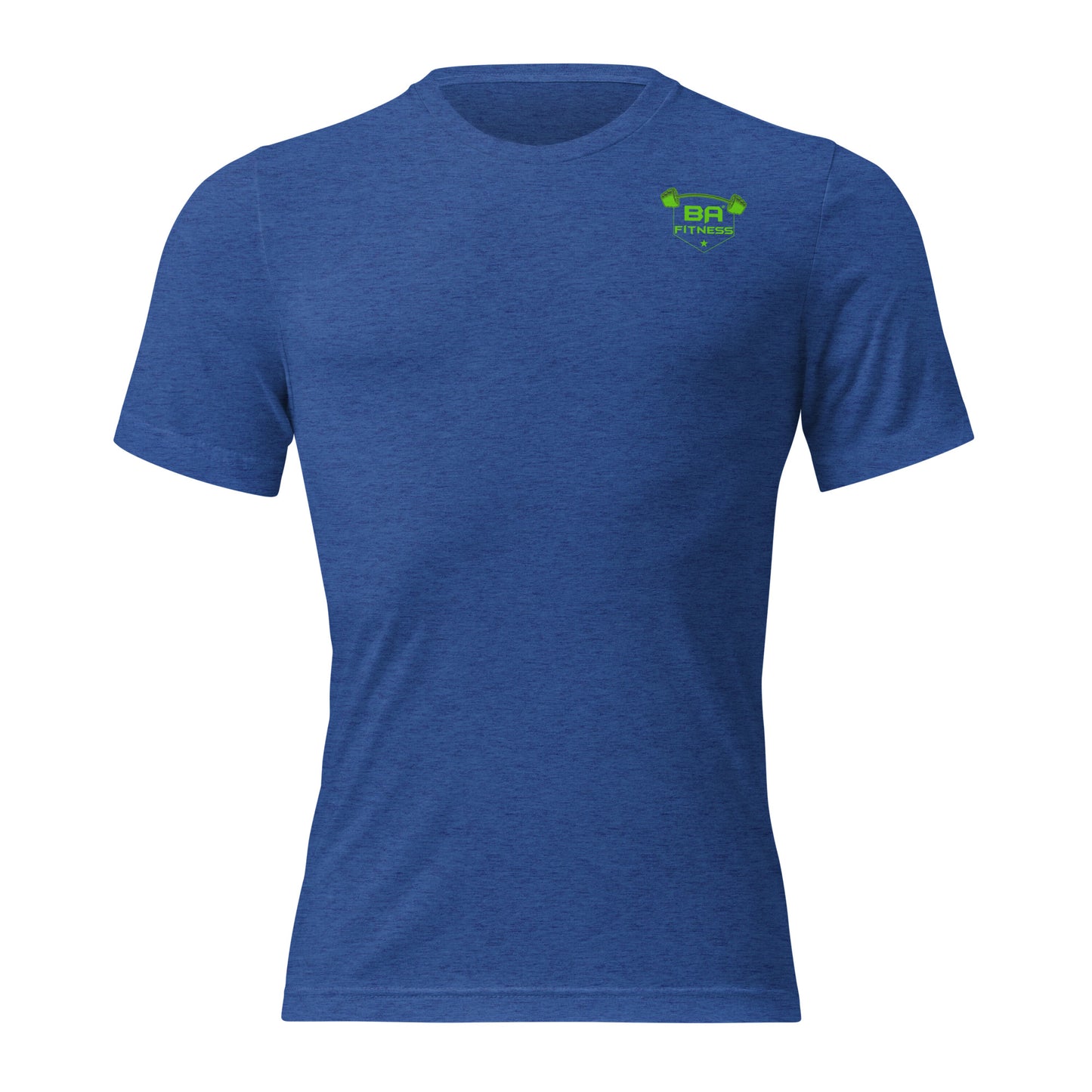 unisex tri-blend t-shirt true royal triblend front - basquaredfitness