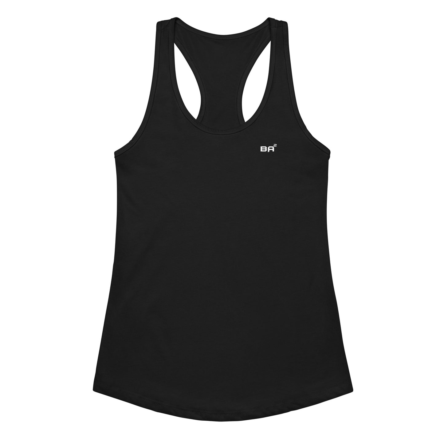 womens ideal racerback tank top black front - basquaredfitness