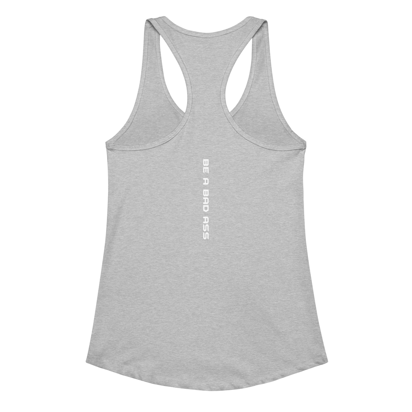womens ideal racerback tank top heather grey back - basquaredfitness