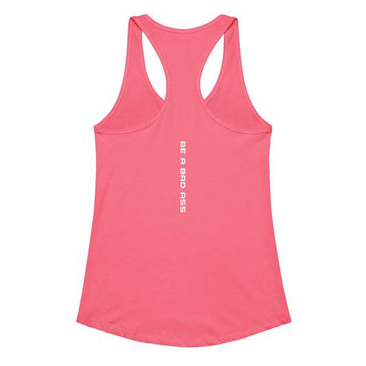 womens ideal racerback tank top hot pink back - basquaredfitness