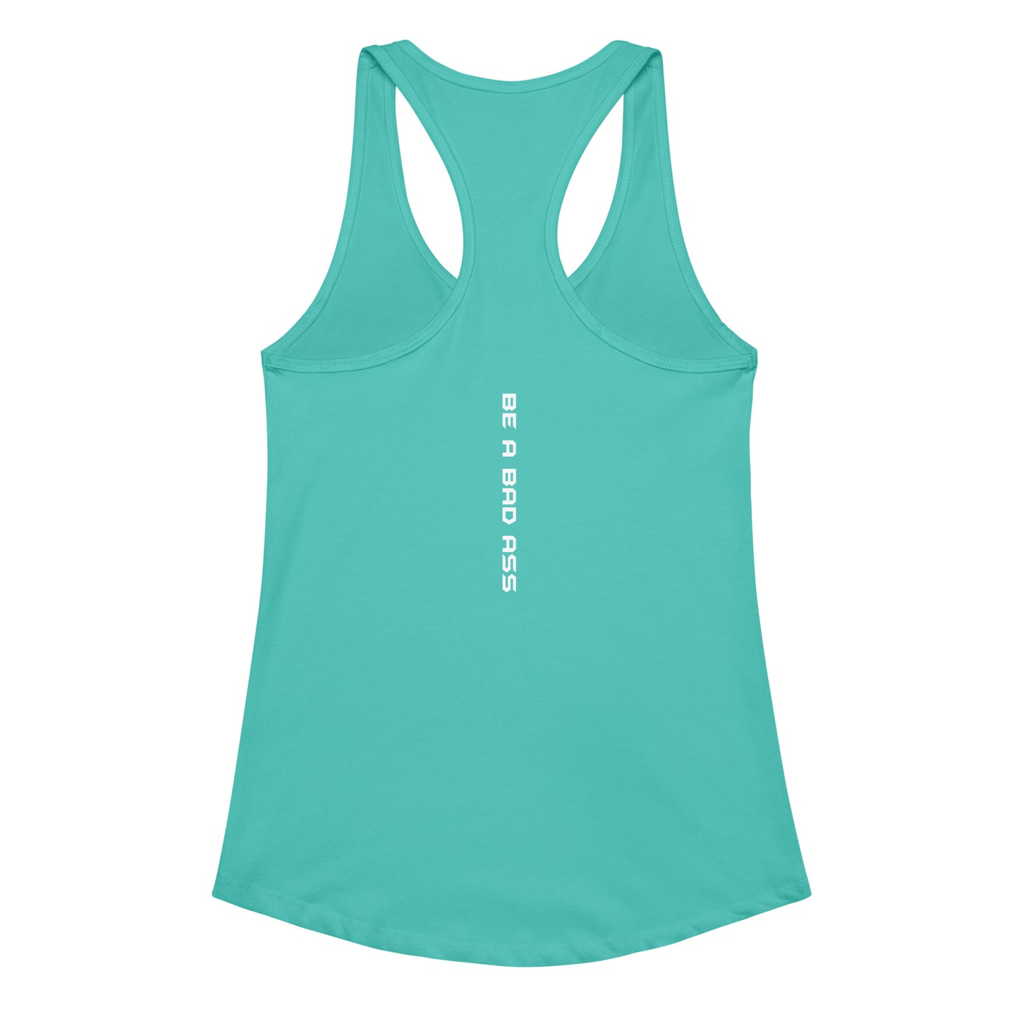 womens ideal racerback tank top tahiti blue back - basquaredfitness