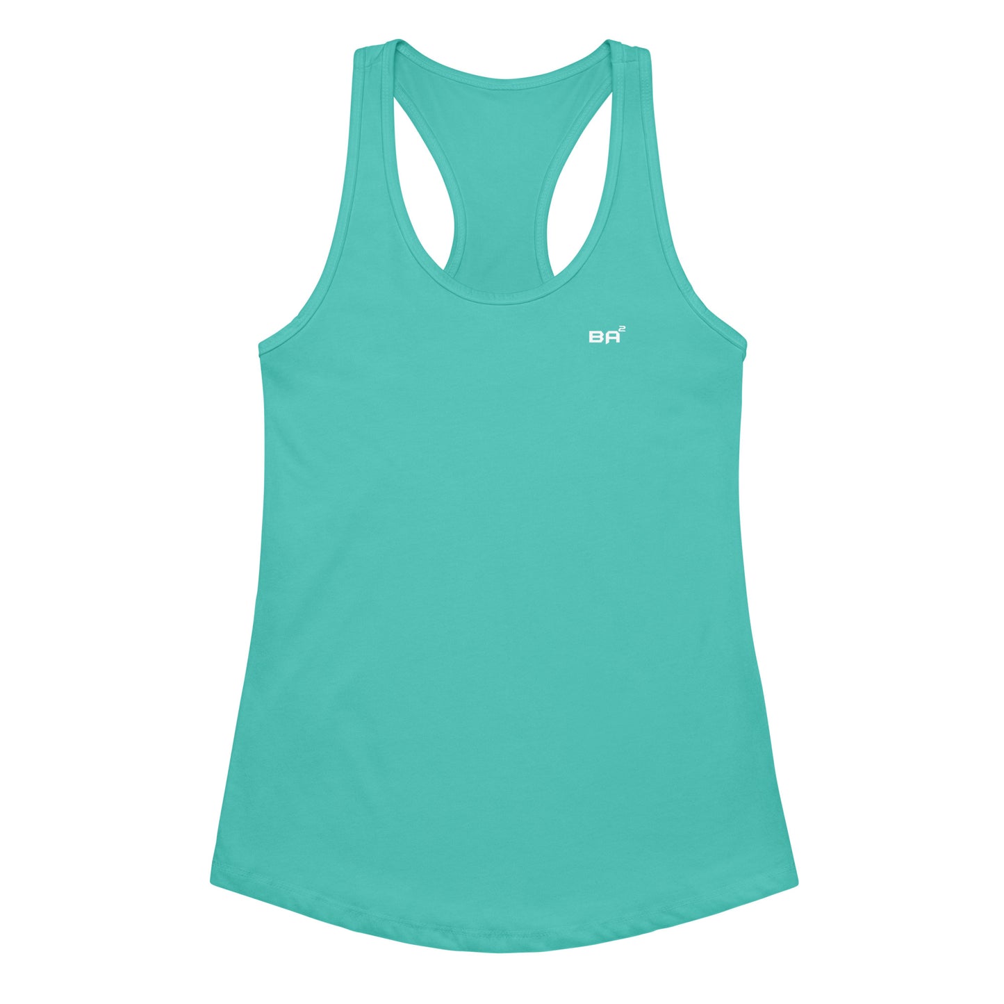 womens ideal racerback tank top tahiti blue front - basquaredfitness