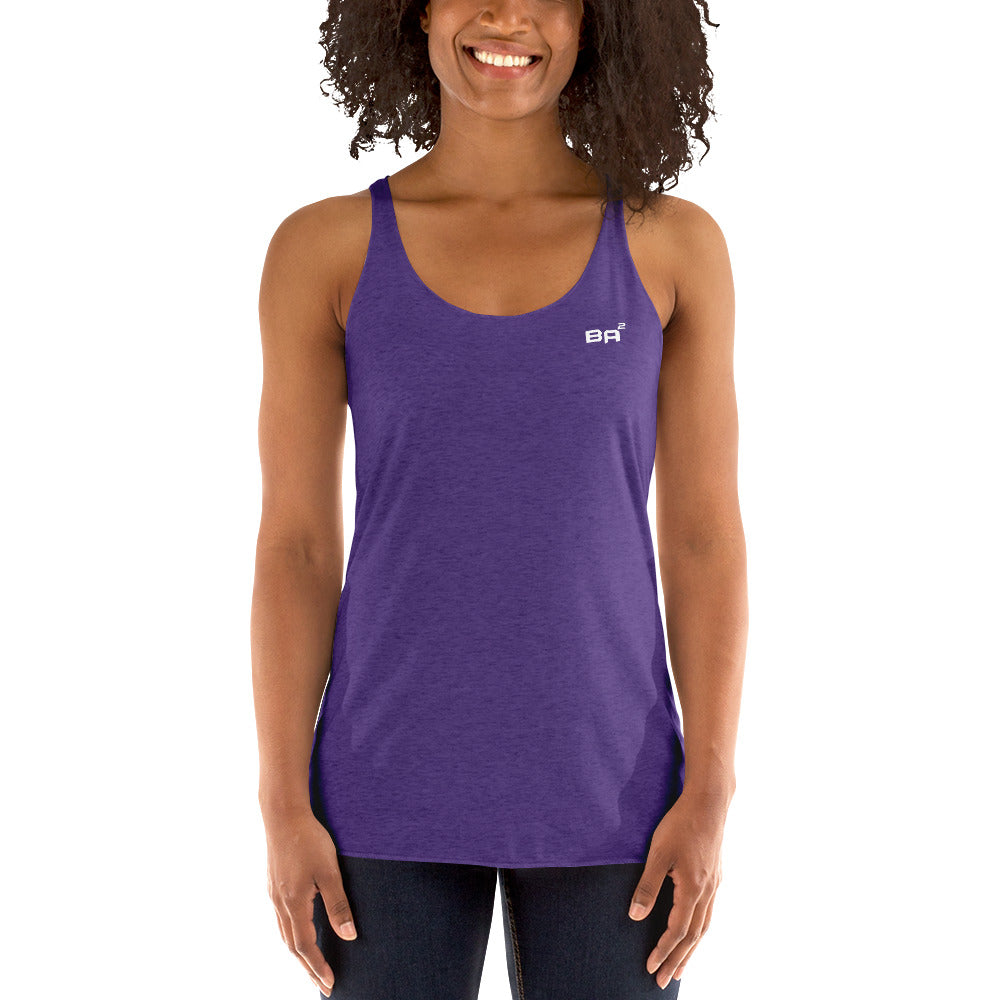 racerback tank top premium purple rush front - basquaredfitness